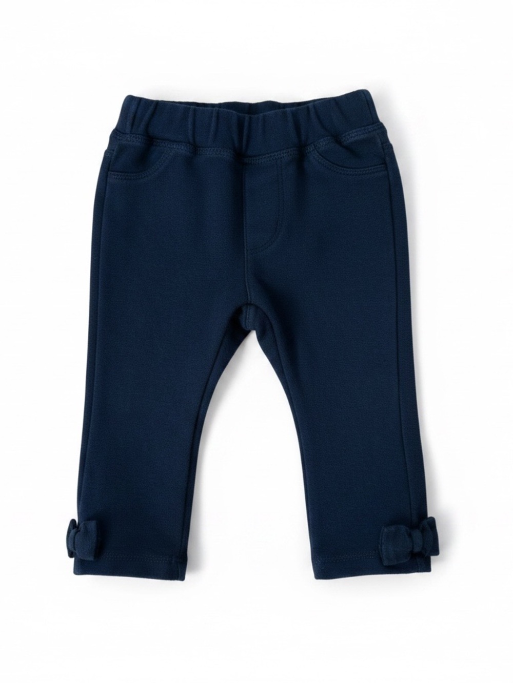 Gymboree Baby Girls Navy Bow Hem Pants 6-12 Months